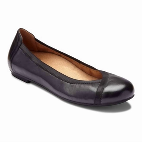 Spark Caroll Ballet Flat Shoes - Medium Width In Black Spa Glow Breathable All-Day Shoes