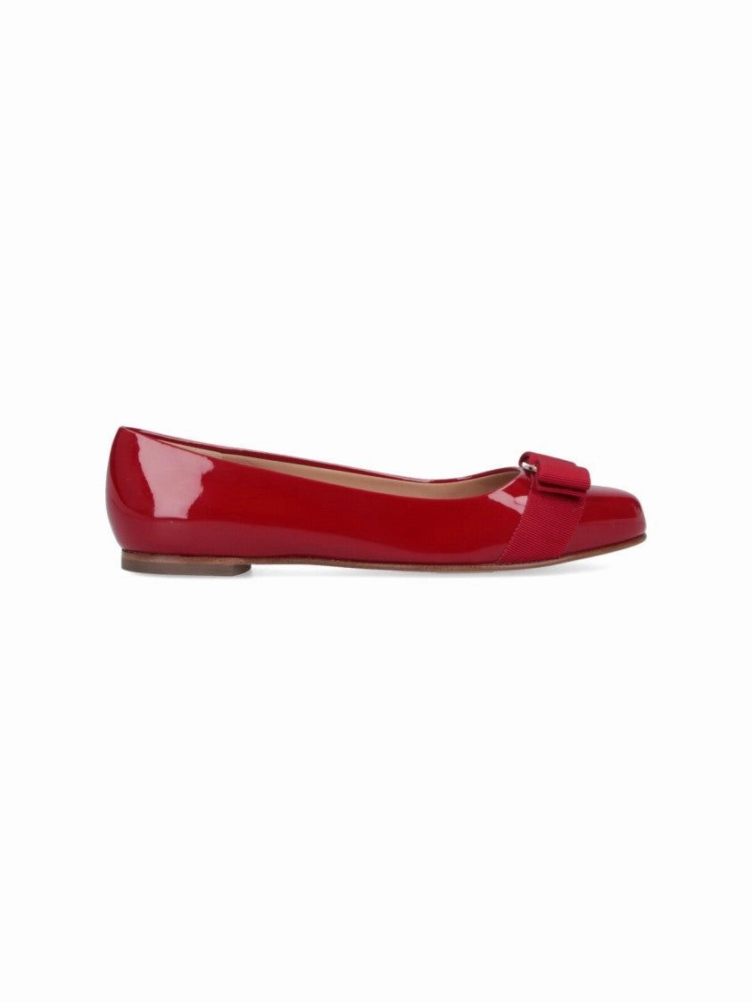 Varina Ballet Flats ?C Red Block Stroll Easy-to-Wear Shoes