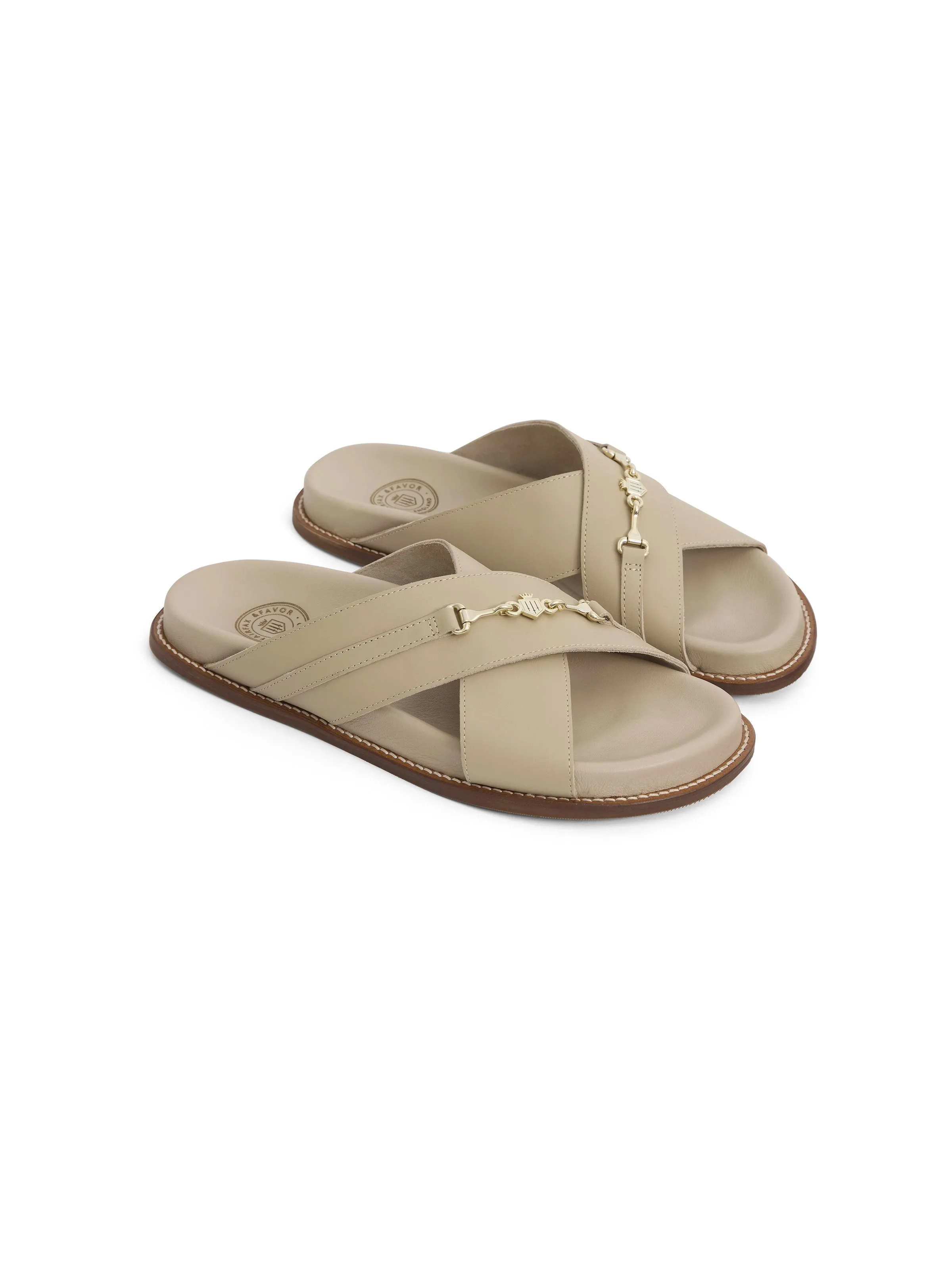 Sandy Path Sporty Beach Shoes Southwold - Stone Leather