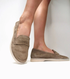 Easy Fit Sun Rise Women's Undine Loafer In Taupe Suede
