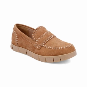 Women's Natalle Loafer In Tan Suede Chill Vibe Lightweight Comfort