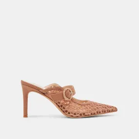 KEEKEE HEELS SADDLE WOVEN RAFFIA Chic Heels
