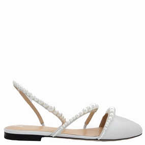 Sea Breeze Tea Time Mach & Mach Pearl-Embellished Sirene Ballerina Shoes