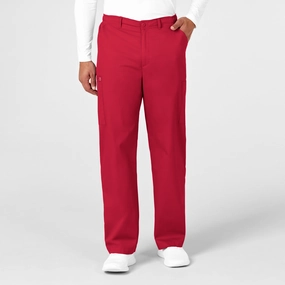 DoubleLayeredHem WonderWORK Men's Cargo Scrub Pant - Red
