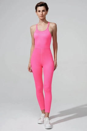 Suave Pulpa Jumpsuit - Hot Pink Fine Neutral