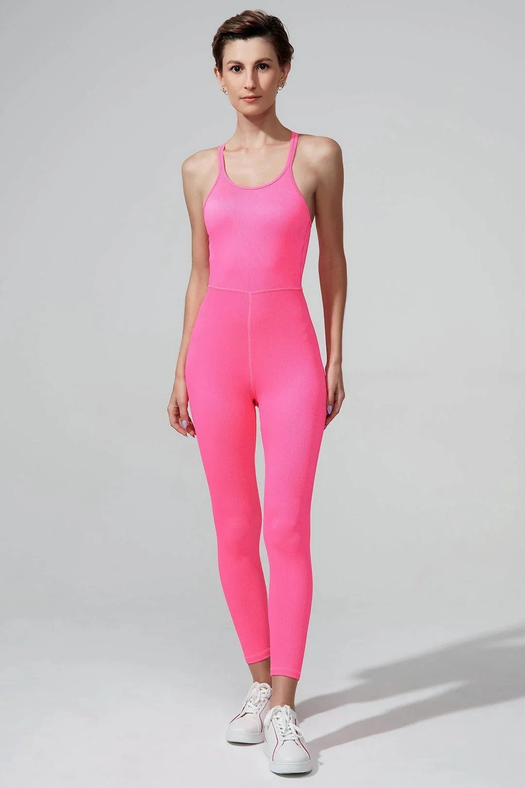 Suave Pulpa Jumpsuit - Hot Pink Fine Neutral