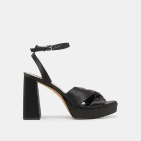 PARLO HEELS ONYX SATIN High Heel Pumps