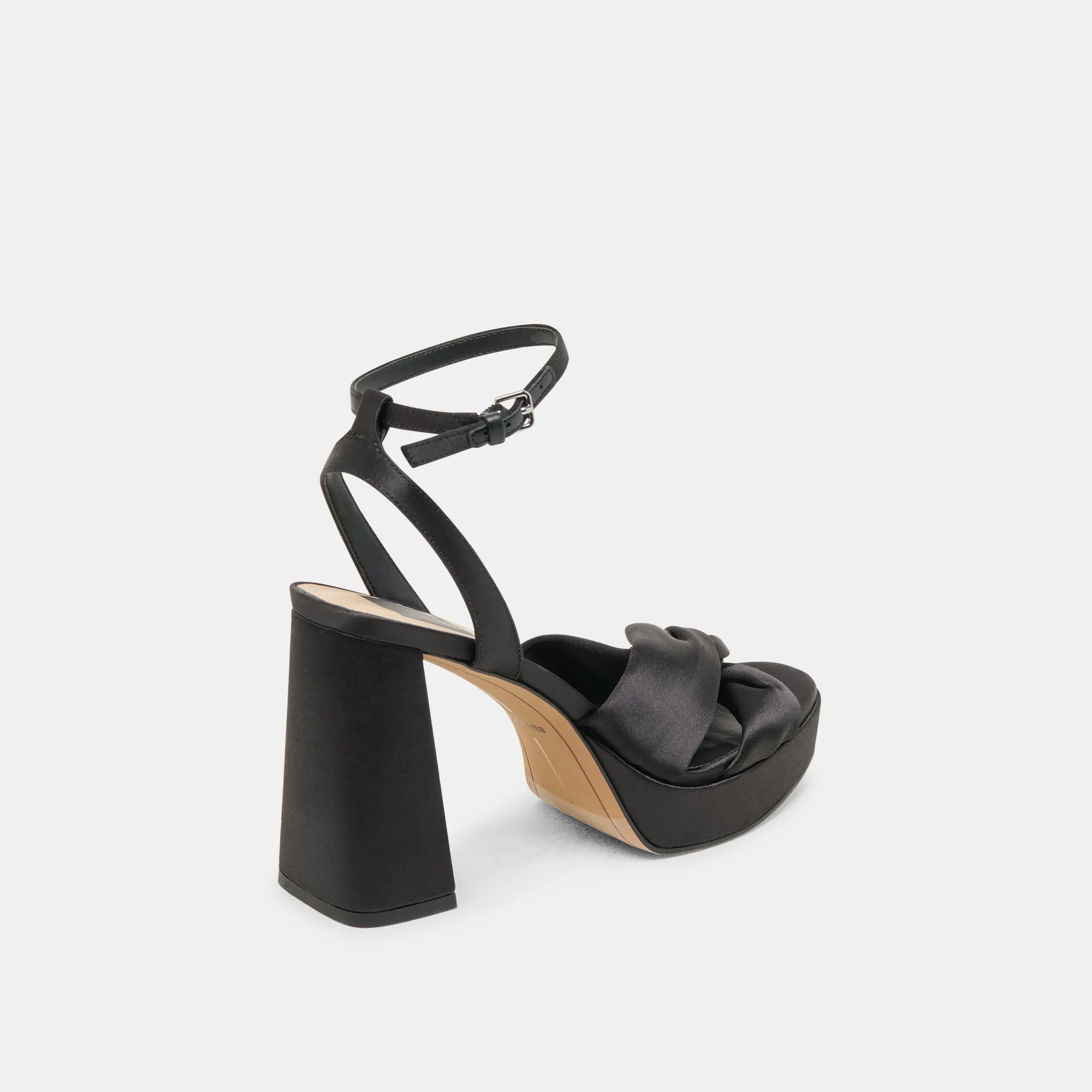 Soft Memory Foam Heels Classic Heels PARLO HEELS ONYX SATIN