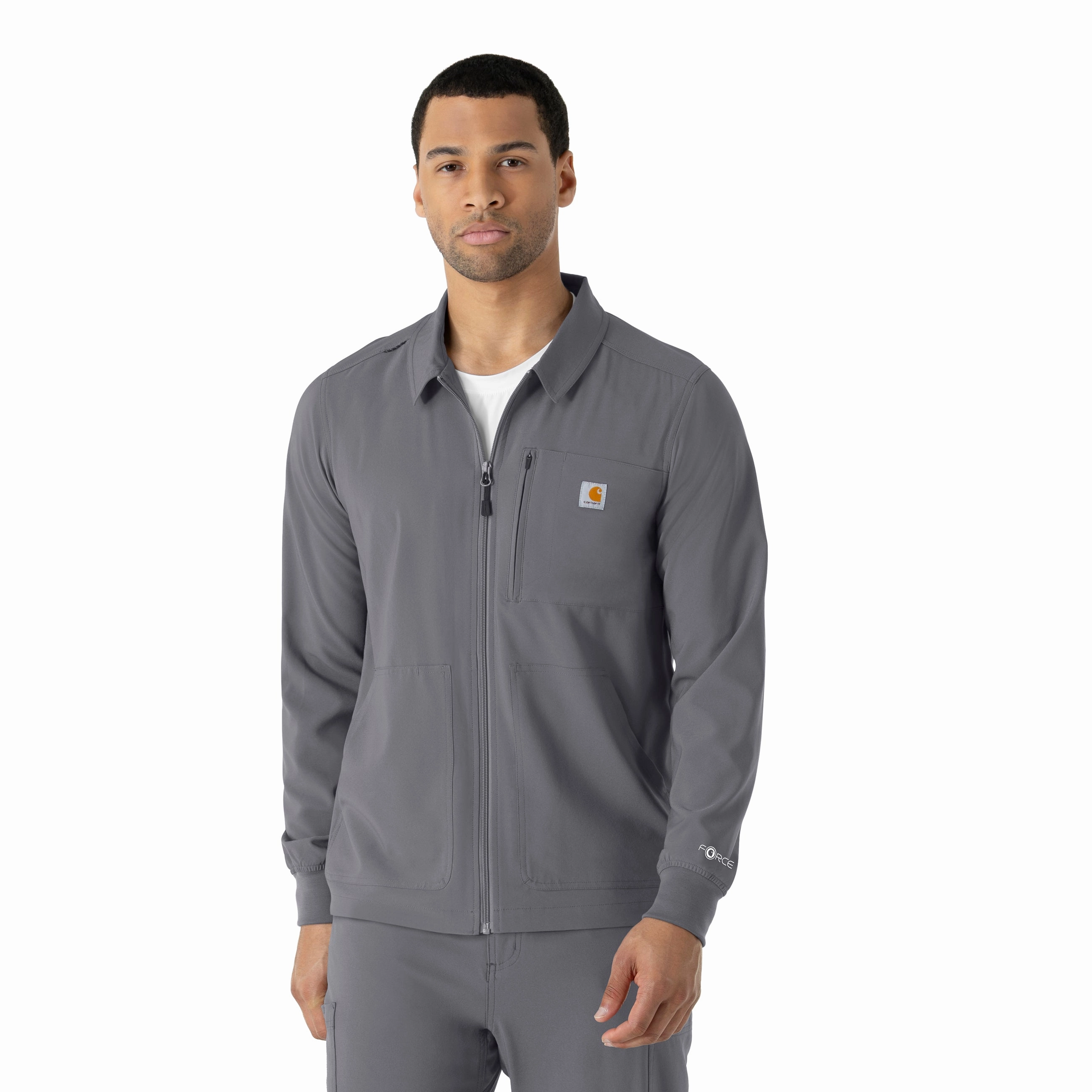 Propose Classic Jacket Carhartt Force Cross-Flex Men's Lightweight Scrub Jacket - Pewter