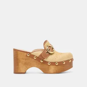 Foot Protection DEBRAH CLOGS LT NATURAL RAFFIA