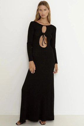 Tallulah Maxi Dress - Black Theater-Night garden wedding