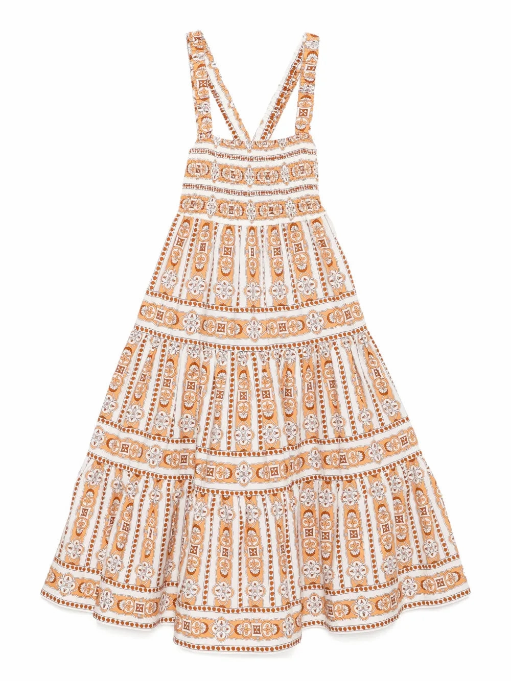 Taormina Dress in Bria Stripe Egret Vibrant patterned dress Soul Warm