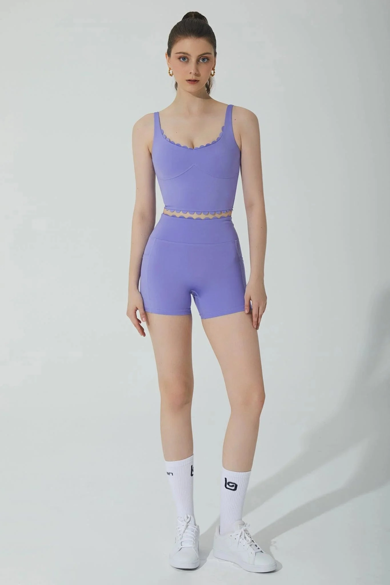 Teresa Biker Shorts - Very Peri SeamlessConstruction