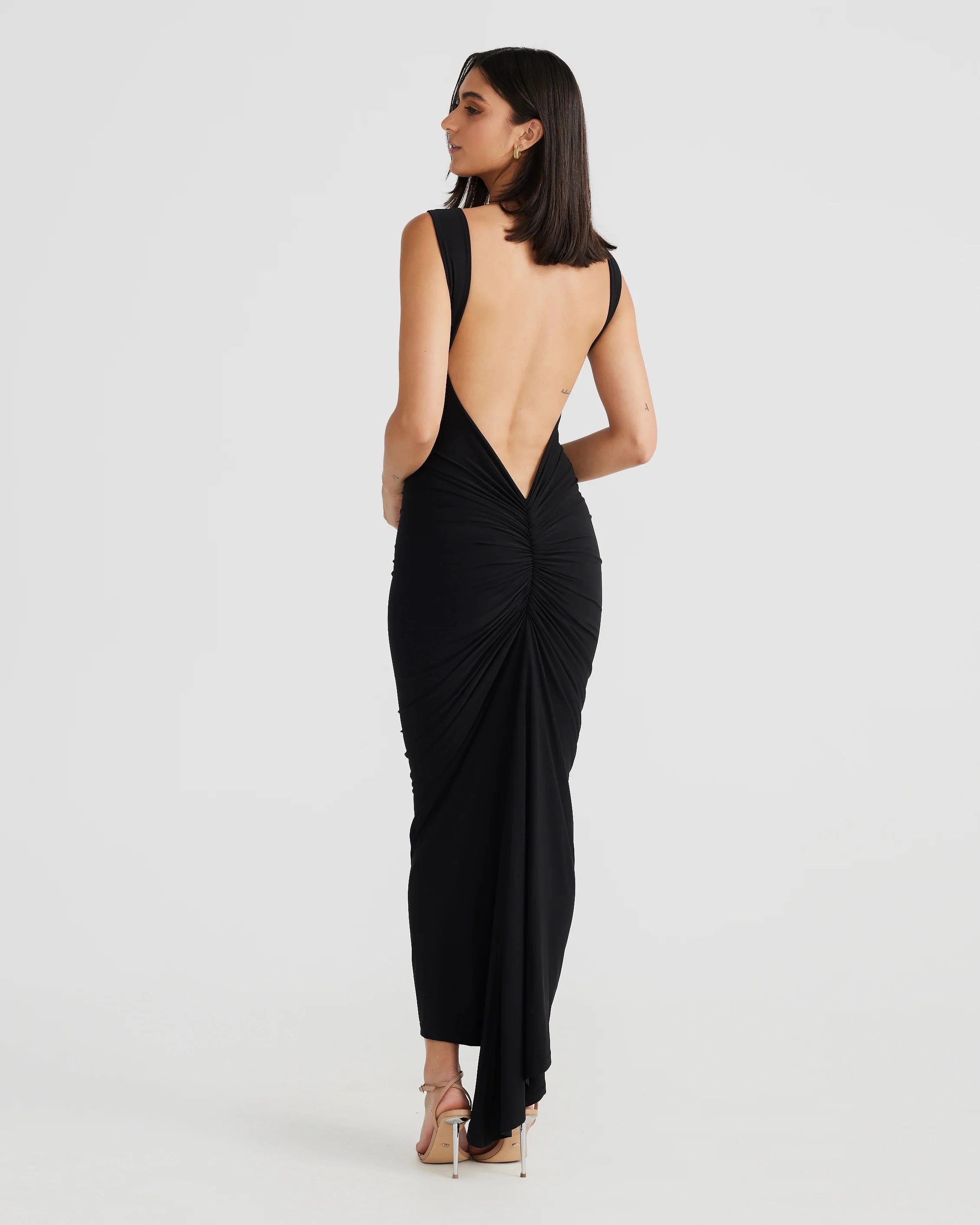 Sabia Dress - Black (PREORDER) Fitted waist