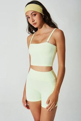 Mariah Pocket Short - Lemon Sweat Wicking Lining surfing attire