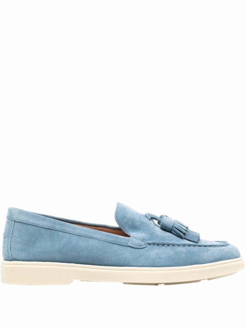 Tree Glow Boho Soul Blue Suede Loafers