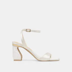Elastic Strap Impact protection TILDA HEELS TRUE WHITE SATIN
