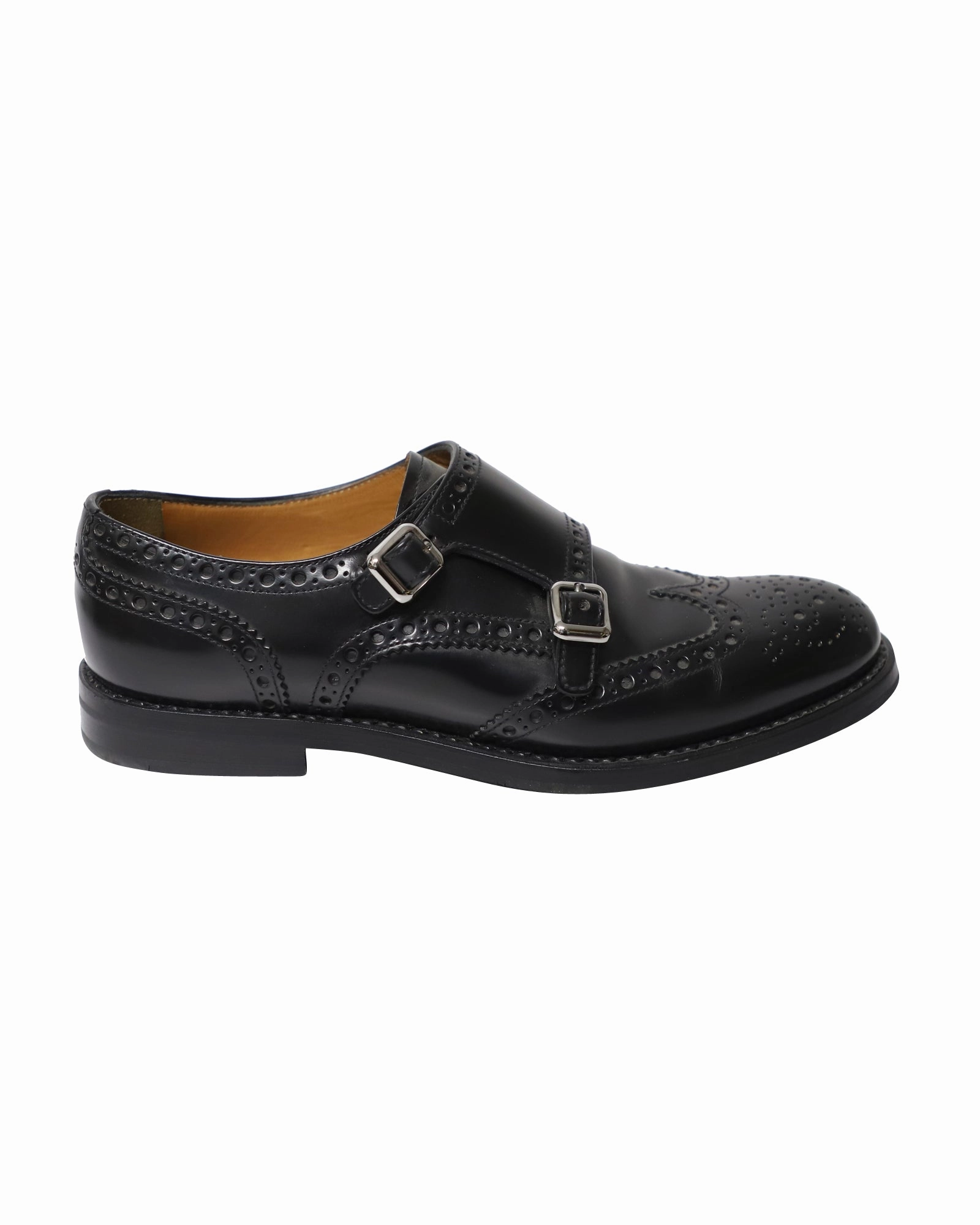 Church's Burwood Brogues with Studs in Black Leather Lightly Padded