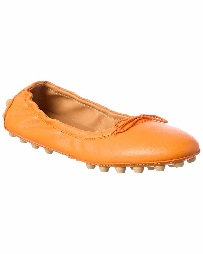 TOD??s Leather Flat Gift Walk Ventilated