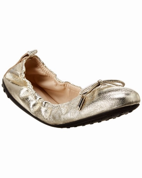 TOD??s Gommino Metallic Leather Ballerina Flat Book Fair Durable Support
