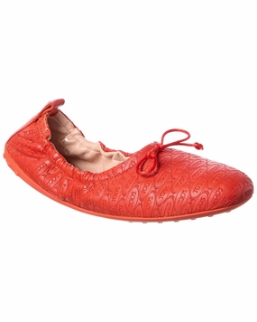 TOD??s Leather Flat bike ride Practical Cushioning