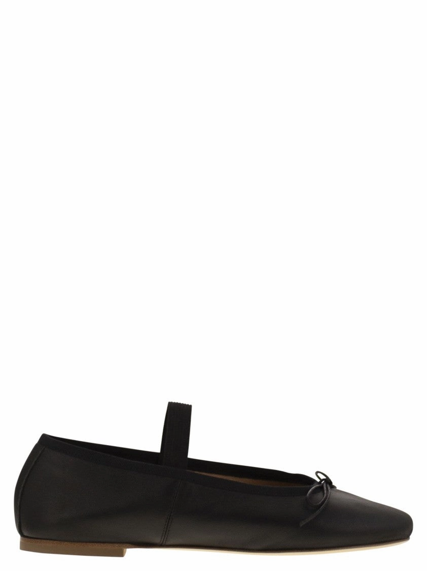 Camp Time Everyday Comfort Shoes Leather Ballerina And Elastic Band