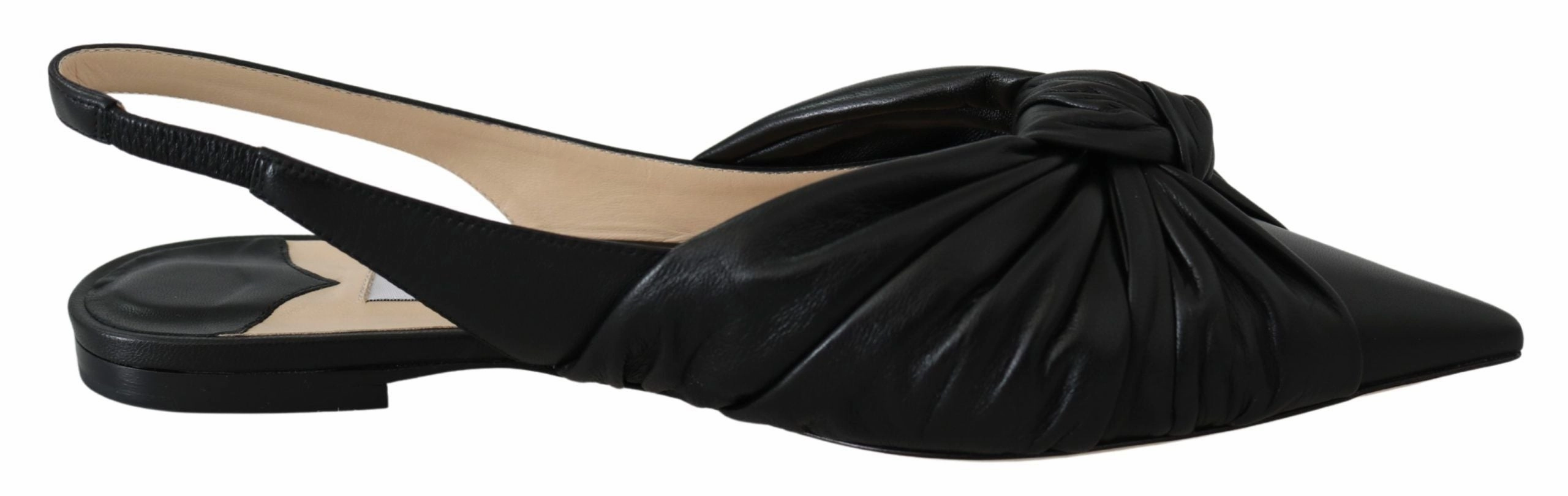 Jimmy Choo Elegant Pointed Toe Leather Women's Flats Garden Path