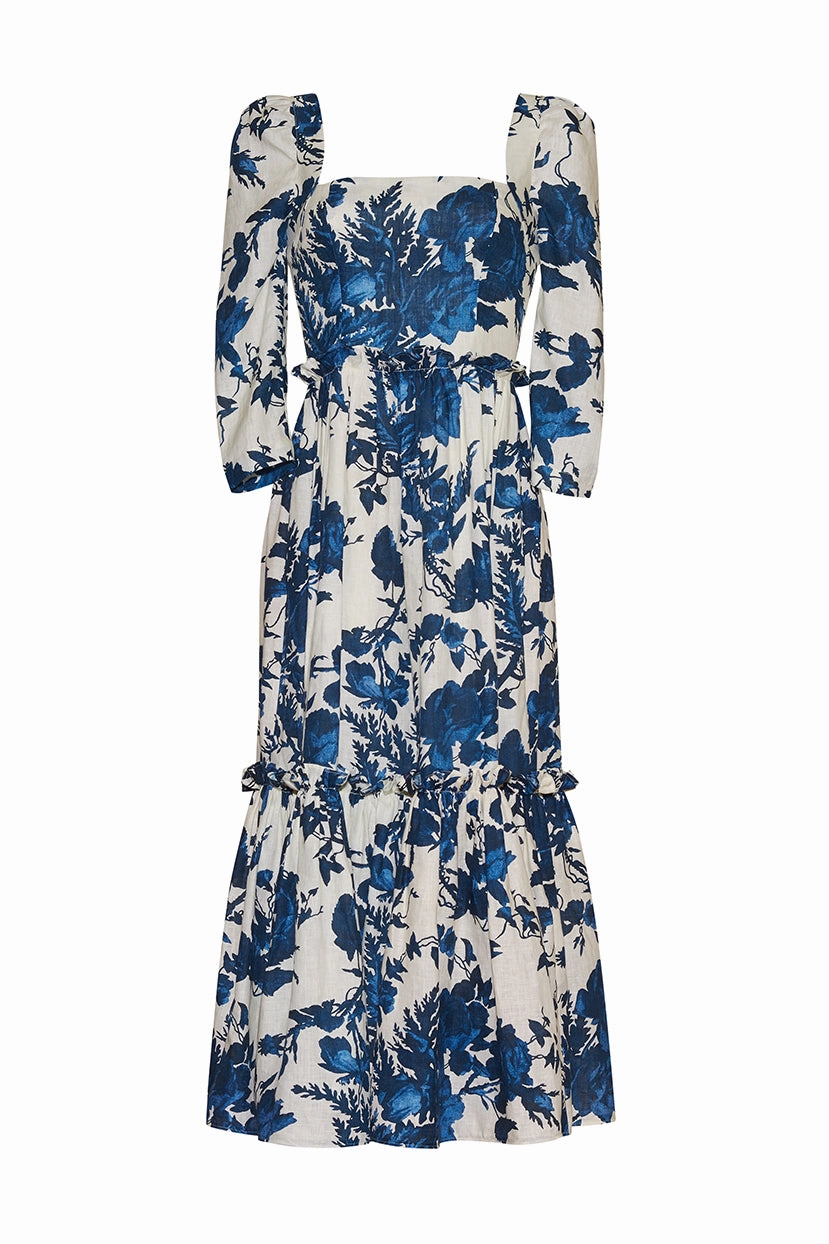 Blue Hill Dress Silky Layer Layered Comfort