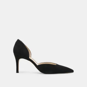 Comfort Fit Wide Heel Pumps ELOY HEELS ONYX SUEDE