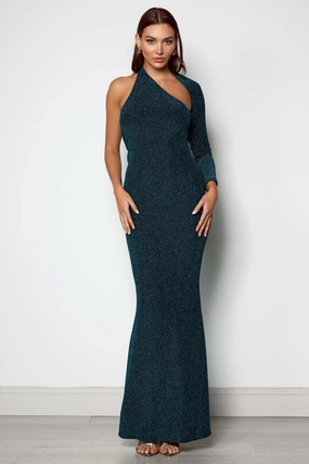 Contemporary Vibe Layer Base Pia Dress - Emerald Green