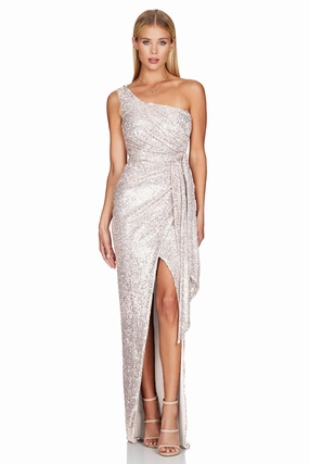 Relaxed Line Nookie Palazzo Gown - Silver