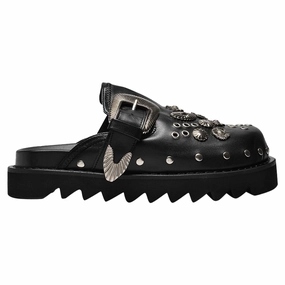 Trendy Shoes River Path Aj1058 Mule - Toga Pulla - Black - Leather