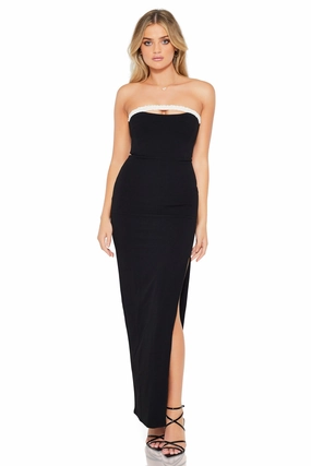 Nookie Nouveau Gown - Black Adjustable-Straps
