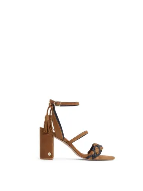 Gold Touch Tuscany Heel - Tan & Navy