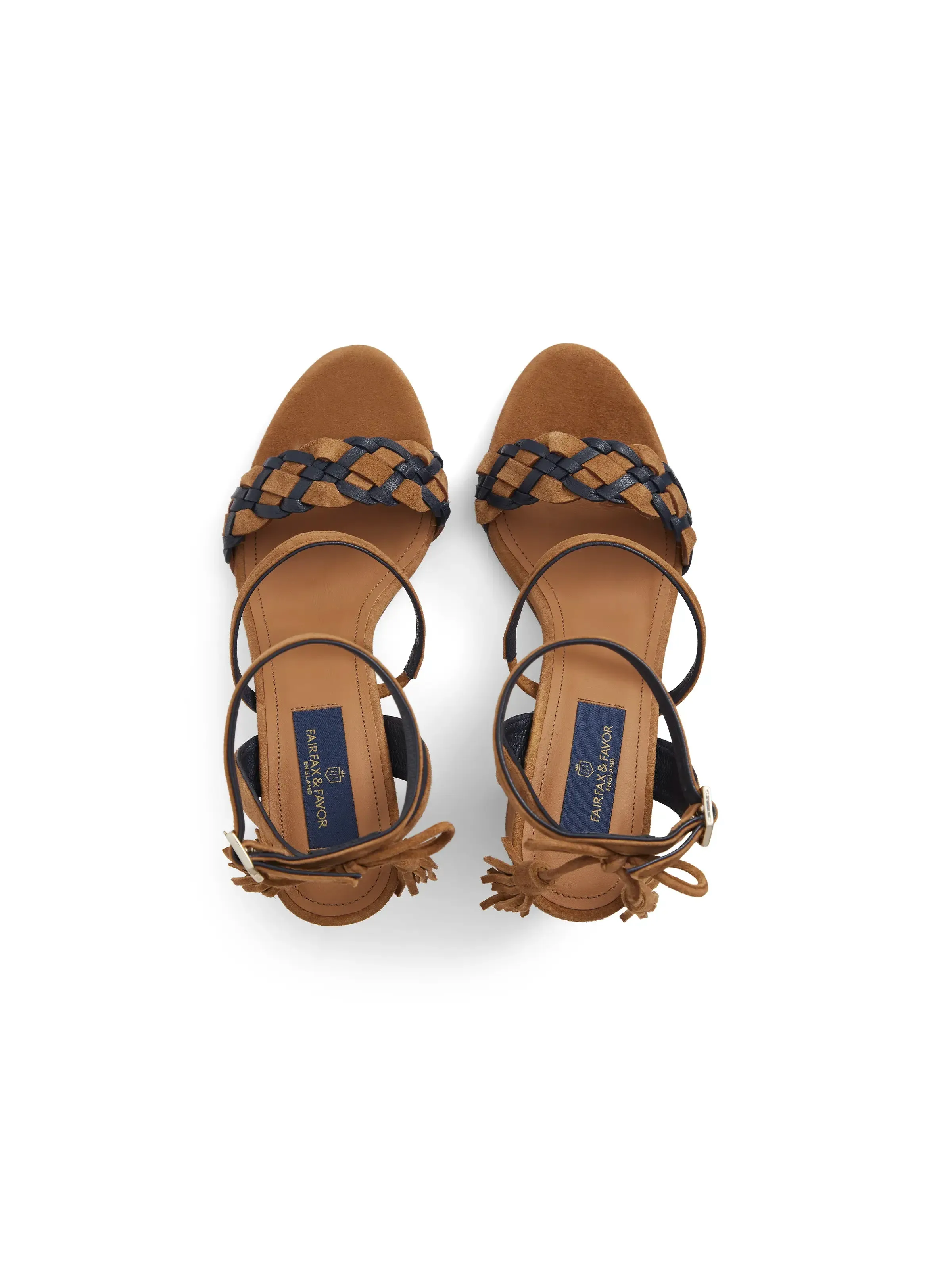 Heel Cup Support Tuscany Heel - Tan & Navy