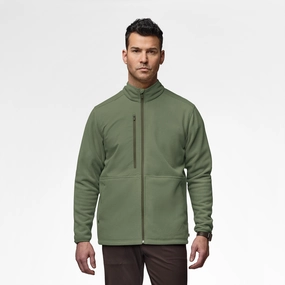Utility Focus suitable for casual gatherings Slate Men's Micro Fleece Zip Jacket - Olive