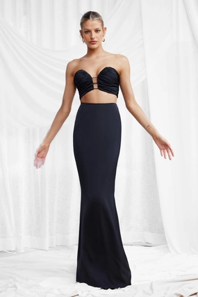 Murilo Skirt - Black Satin Grace