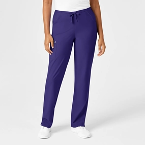 W123 Women's Drawstring Scrub Pant - Grape Core Comfort