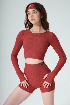 Fitted Design Nala Long Sleeve 3D Bra - Merlot