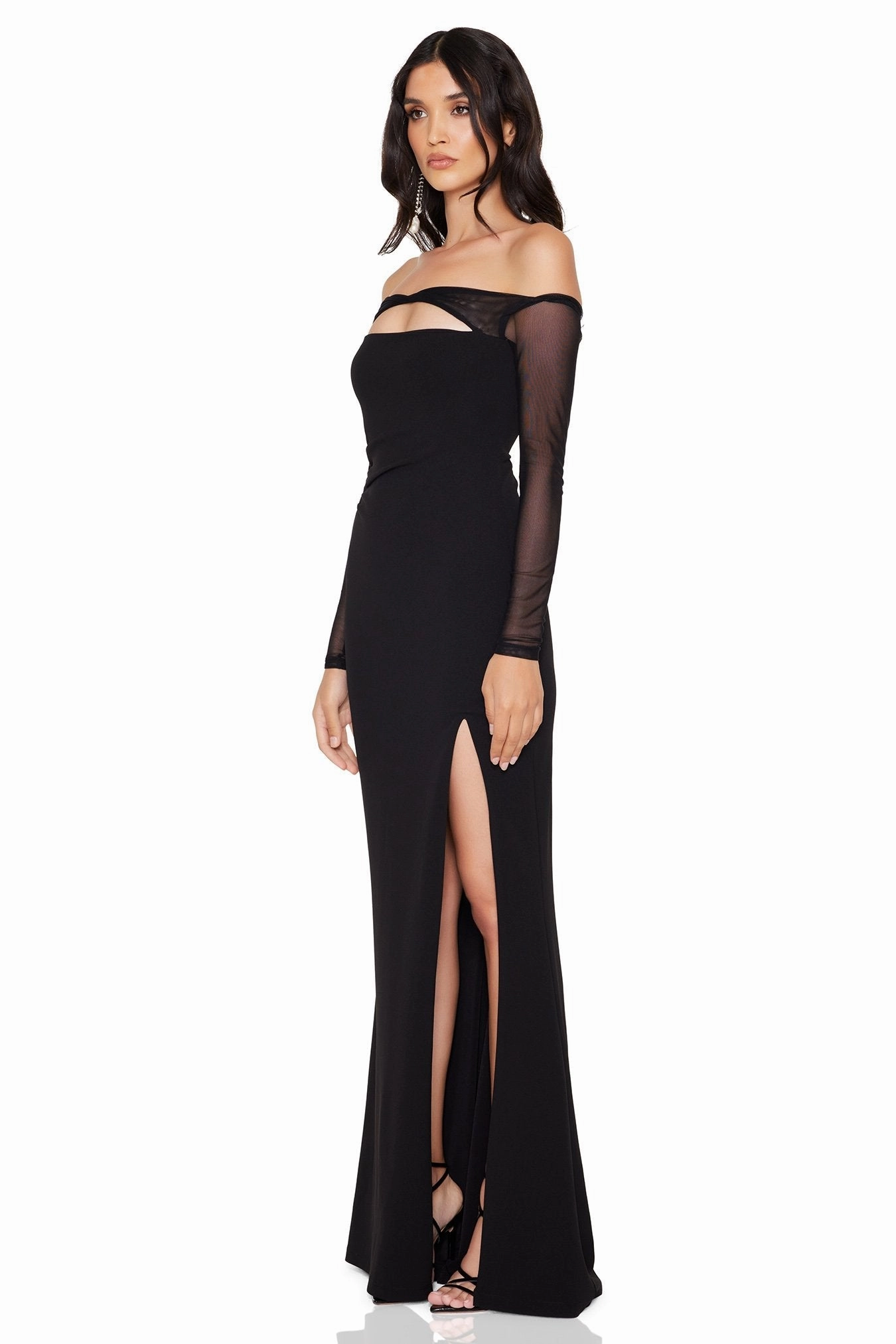 Night Out Lounge Feel Nookie Marlowe Gown - Black