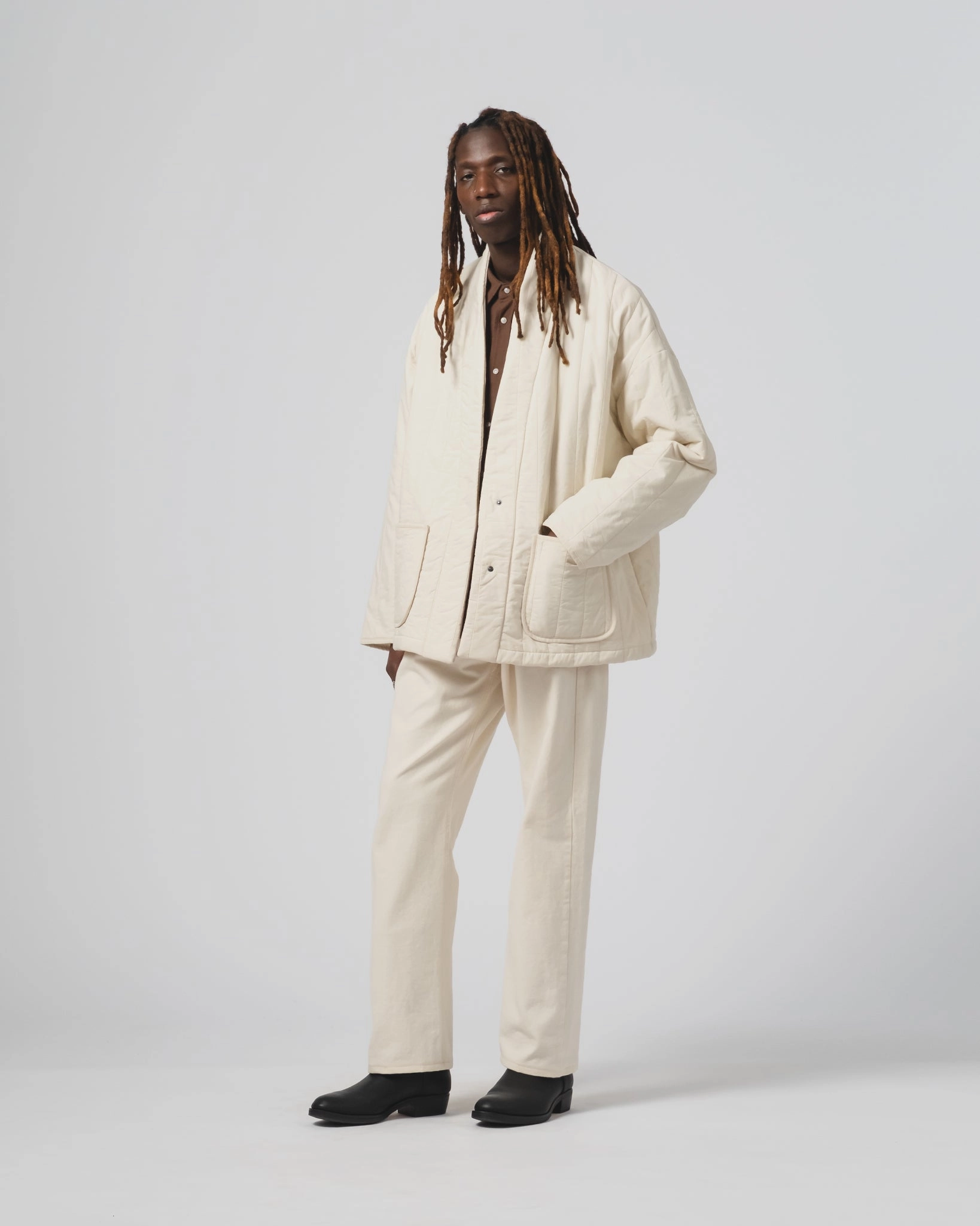 Edo Jacket Quilted Cotton Ecru Reveal Climb