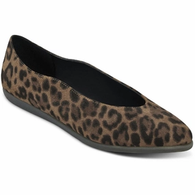 Simple Cushioning Virona Womens Leather Slip On Flats