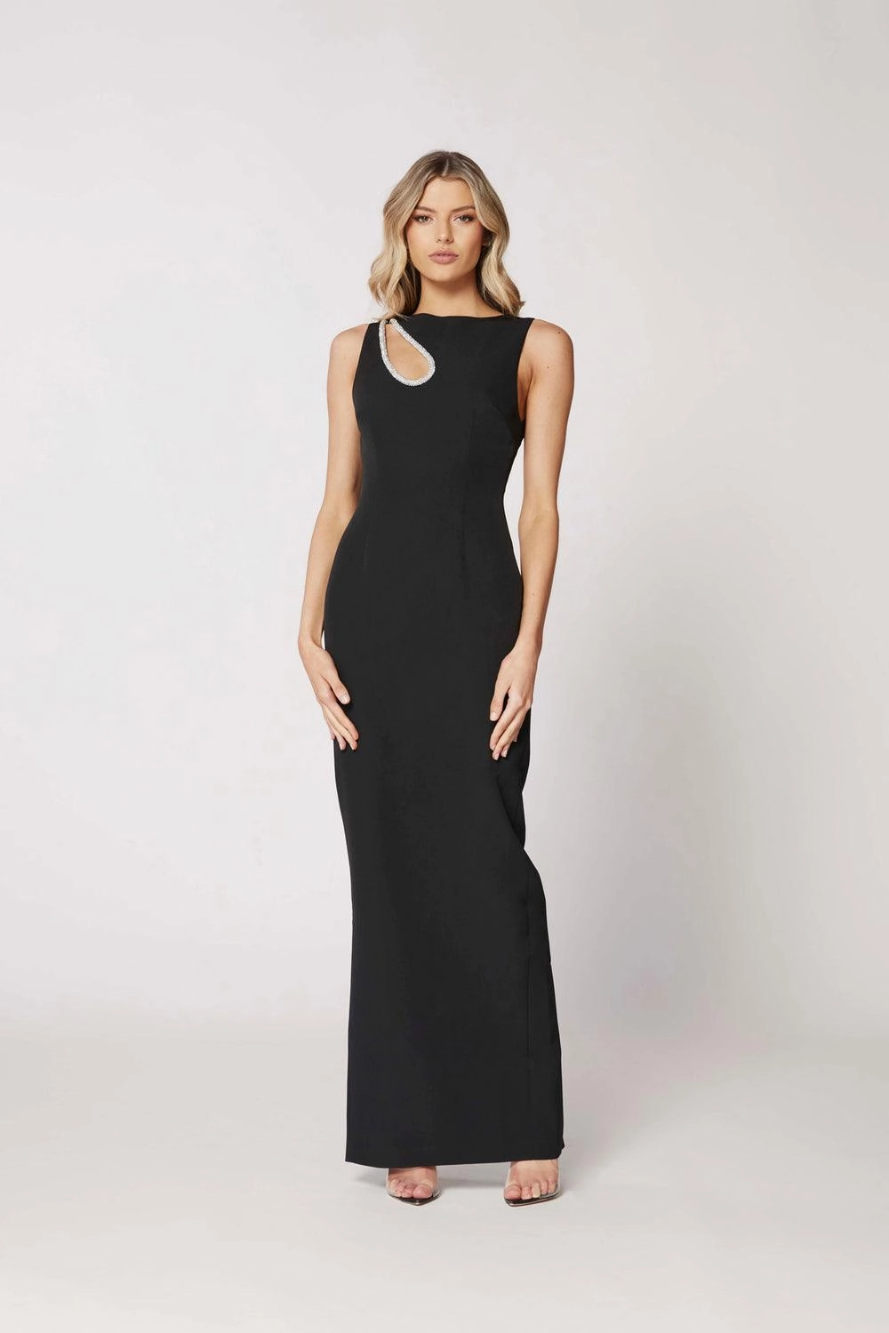 Valencia Dress - Black Textured Look Subtle tone