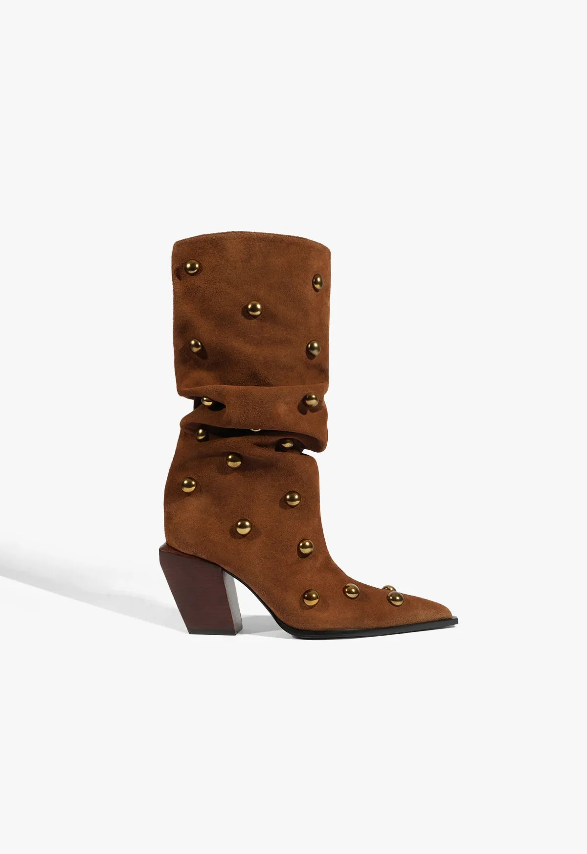 Holiday Party Footwear Anti blister Tulsa Studs Suede Boot