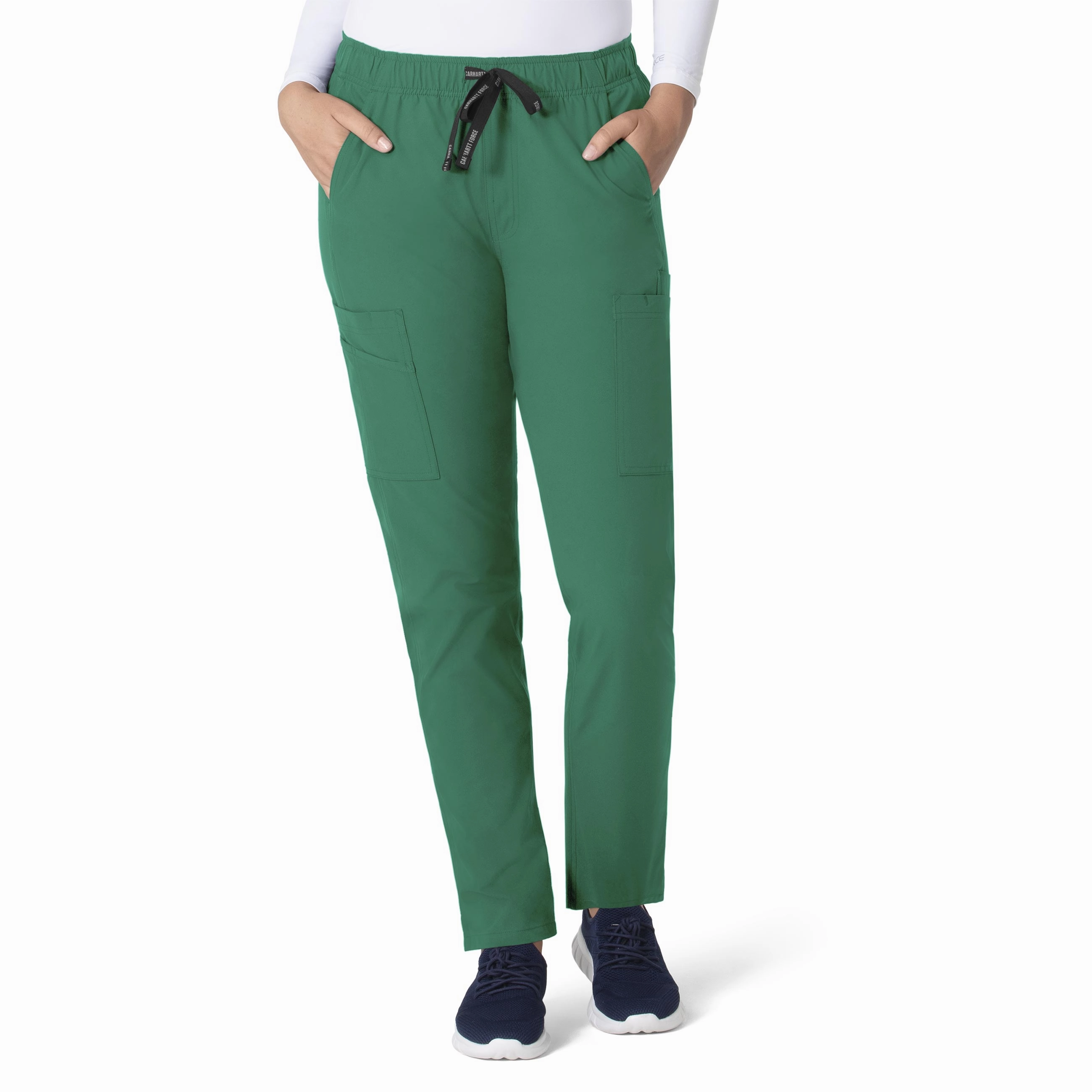 High Stretch Fit Carhartt Force Essentials Women's Straight Leg Scrub Pant - Hunter
