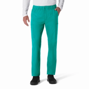 Carhartt Force Essentials Men's Straight Leg Cargo Scrub Pant - Teal Blue Quick Motion