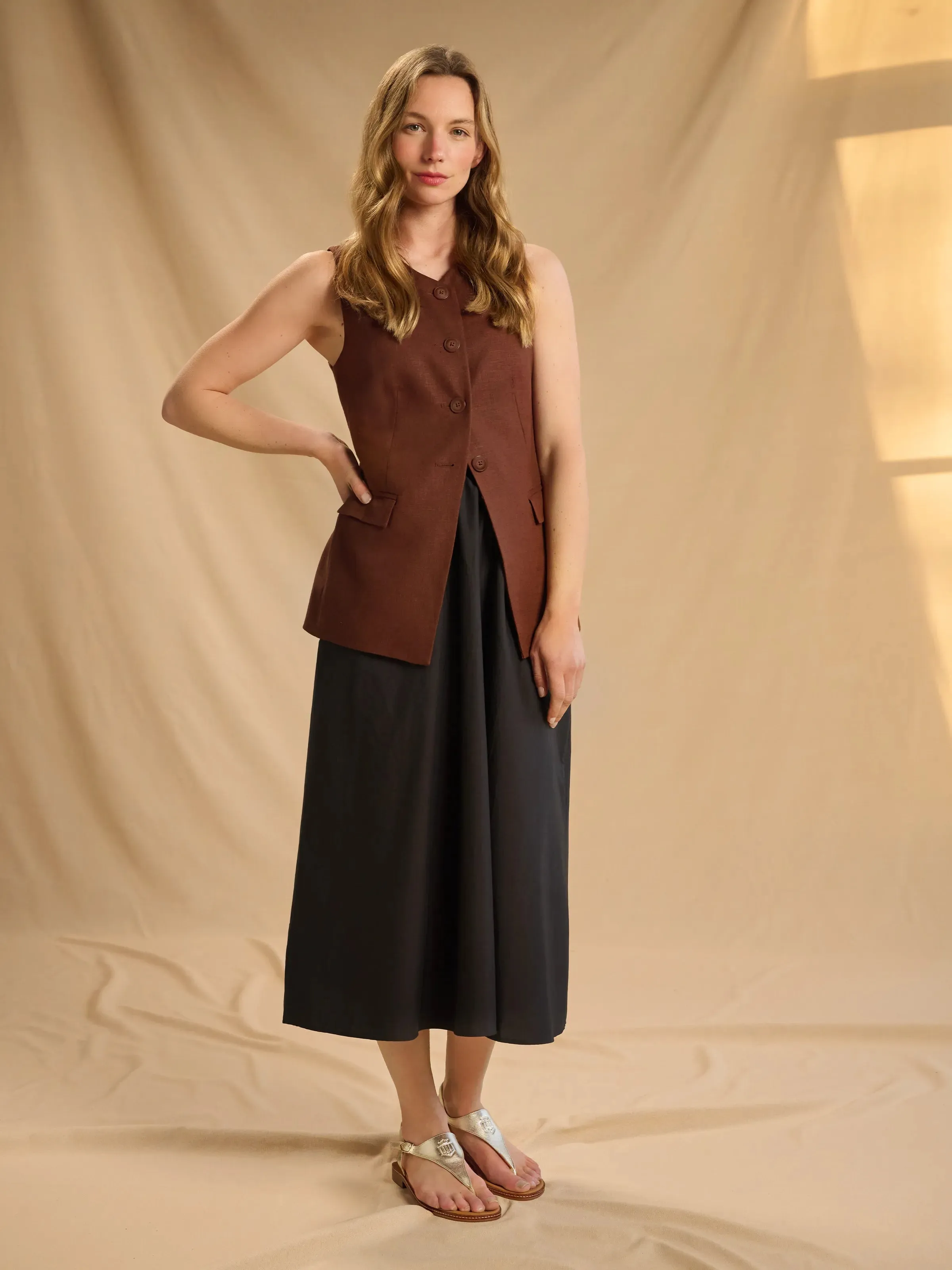 Vienna - Gold Stylish Open-toe Sandals Open Air