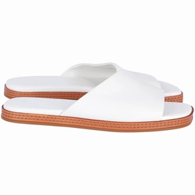 Vince Canella Sandals in White Leather Functional Walking Shoes All-Purpose Footwear