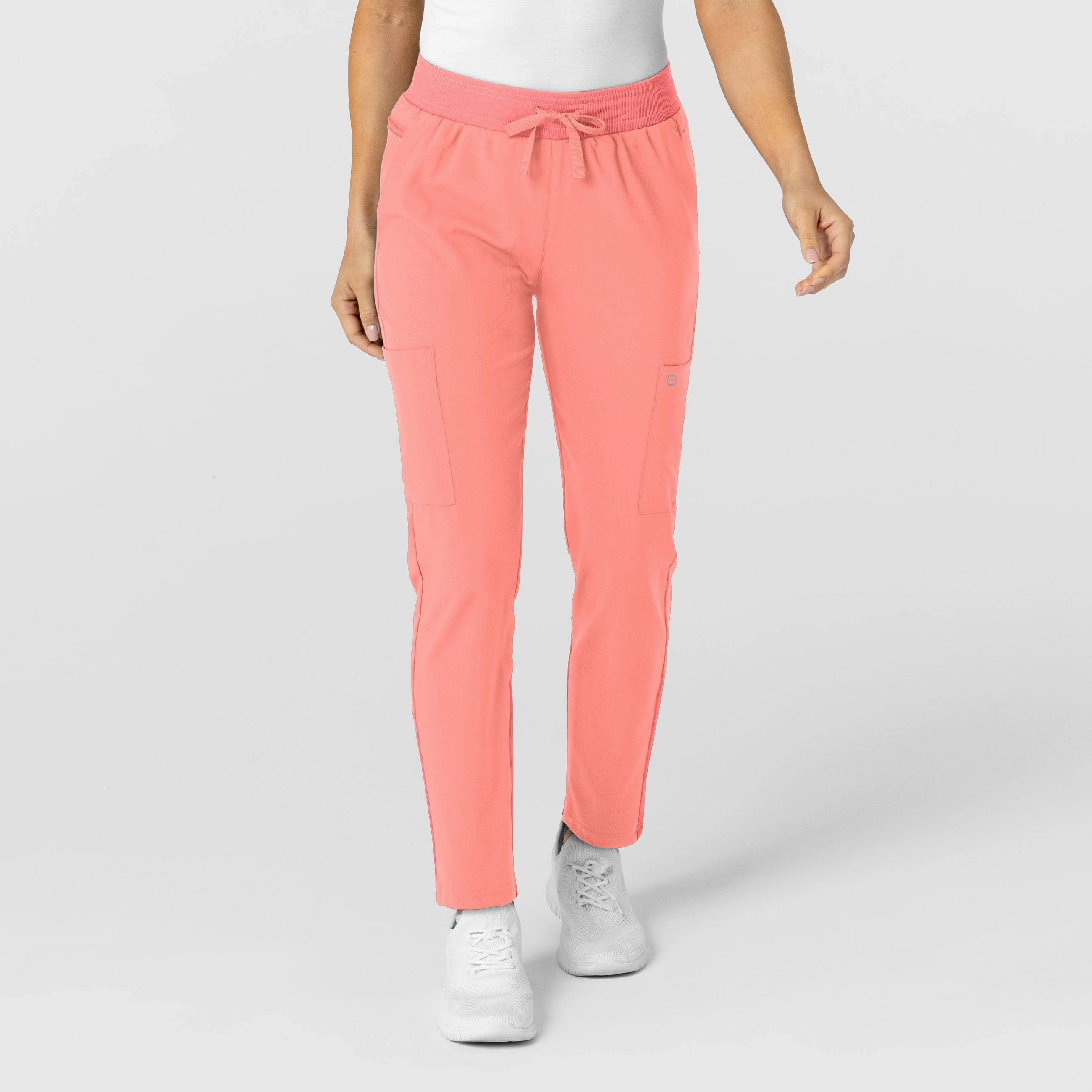 BreathableMaterial Minimal Edge W123 Women's Flex-n-Reach Track Scrub Pant - Paradise Pink