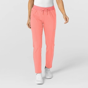 BreathableMaterial Minimal Edge W123 Women's Flex-n-Reach Track Scrub Pant - Paradise Pink